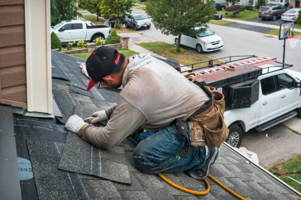 Professional Flat Roof Repair technician working in Rosalie, NE